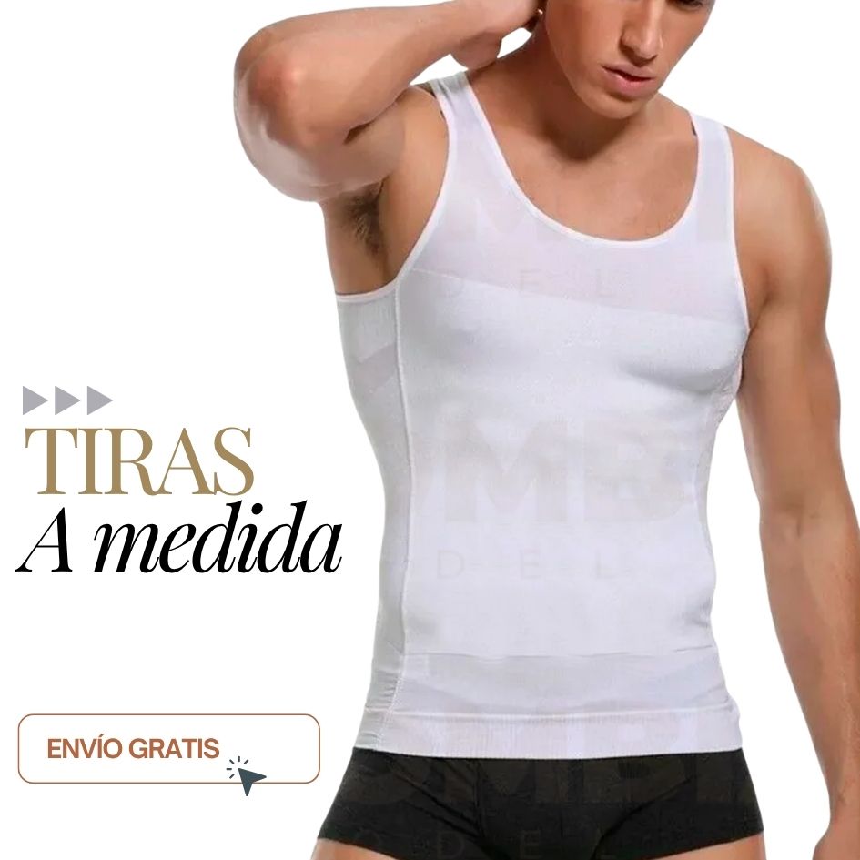 Camisilla Compresión Masculina – Moldea Tu Cuerpo, Control de Abdomen, Pecho y Cintura