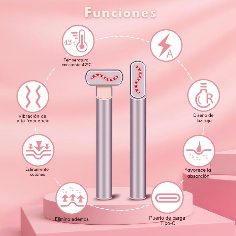 Dispositivo de Estiramiento Facial de microcorriente EMS