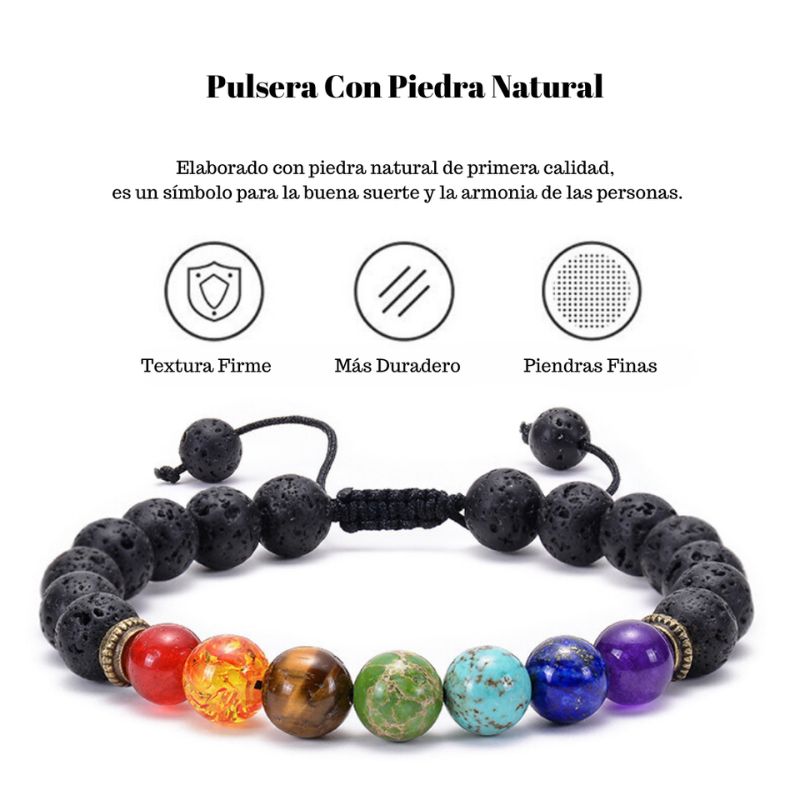 PULSERA PIEDRAS 7 CHAKRAS