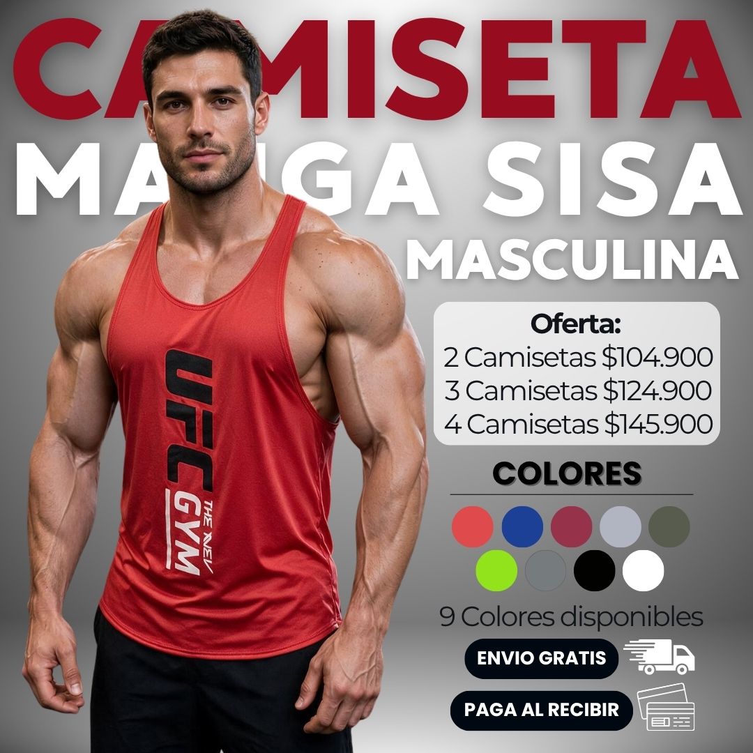 CAMISETA MANGA SISA MASCULINA