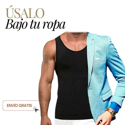 Camisilla de Compresión Masculina – Moldea y Reafirma Tu Cuerpo, Control de Abdomen, Pecho y Cintura