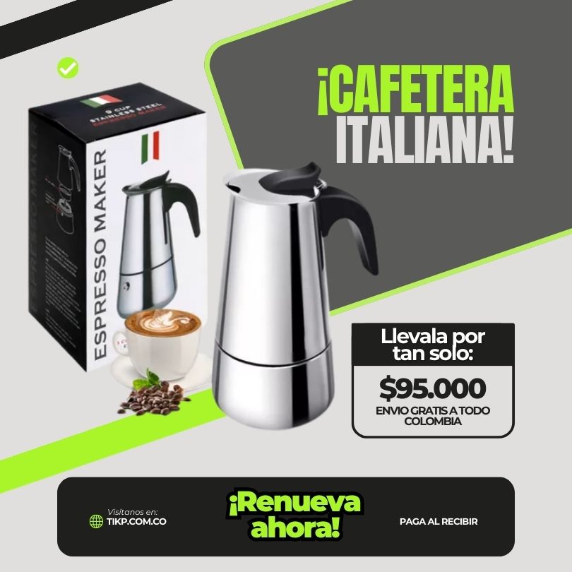 Cafetera Italiana de Acero Inoxidable – Tu Ritual Gourmet en Casa