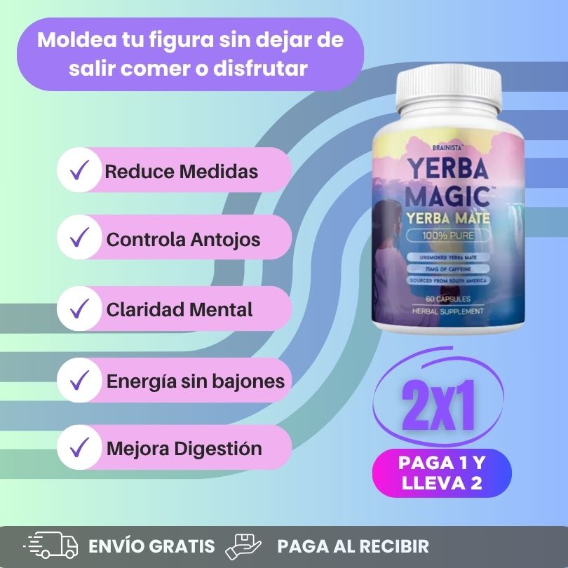 Yerba Magic - Reduce Tallas Sin Dietas, Ayuda a la Digestión, Aclara la Mente