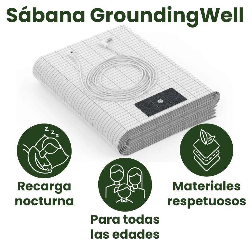 Sábana Grounding well: Duerme conectado a tierra y reequilibra los sistemas del cuerpo