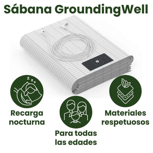 Sábana Grounding well: Duerme conectado a tierra y reequilibra los sistemas del cuerpo