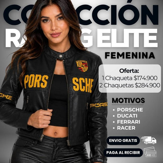 CHAQUETA MOTERA RACING ELITE FEMENINA