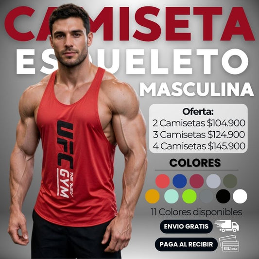 CAMISETA ESQUELETO MASCULINA