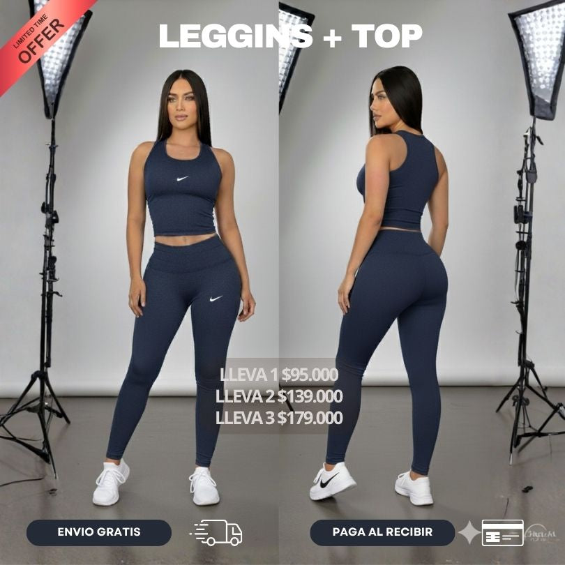 CONJUNTO DEPORTIVO LEGGINS + TOP