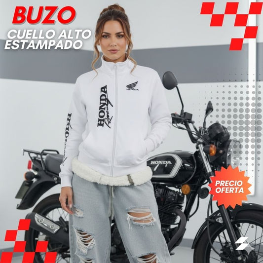 Buzo Moto Cuello Alto Dama - El estilo que impone y te protege