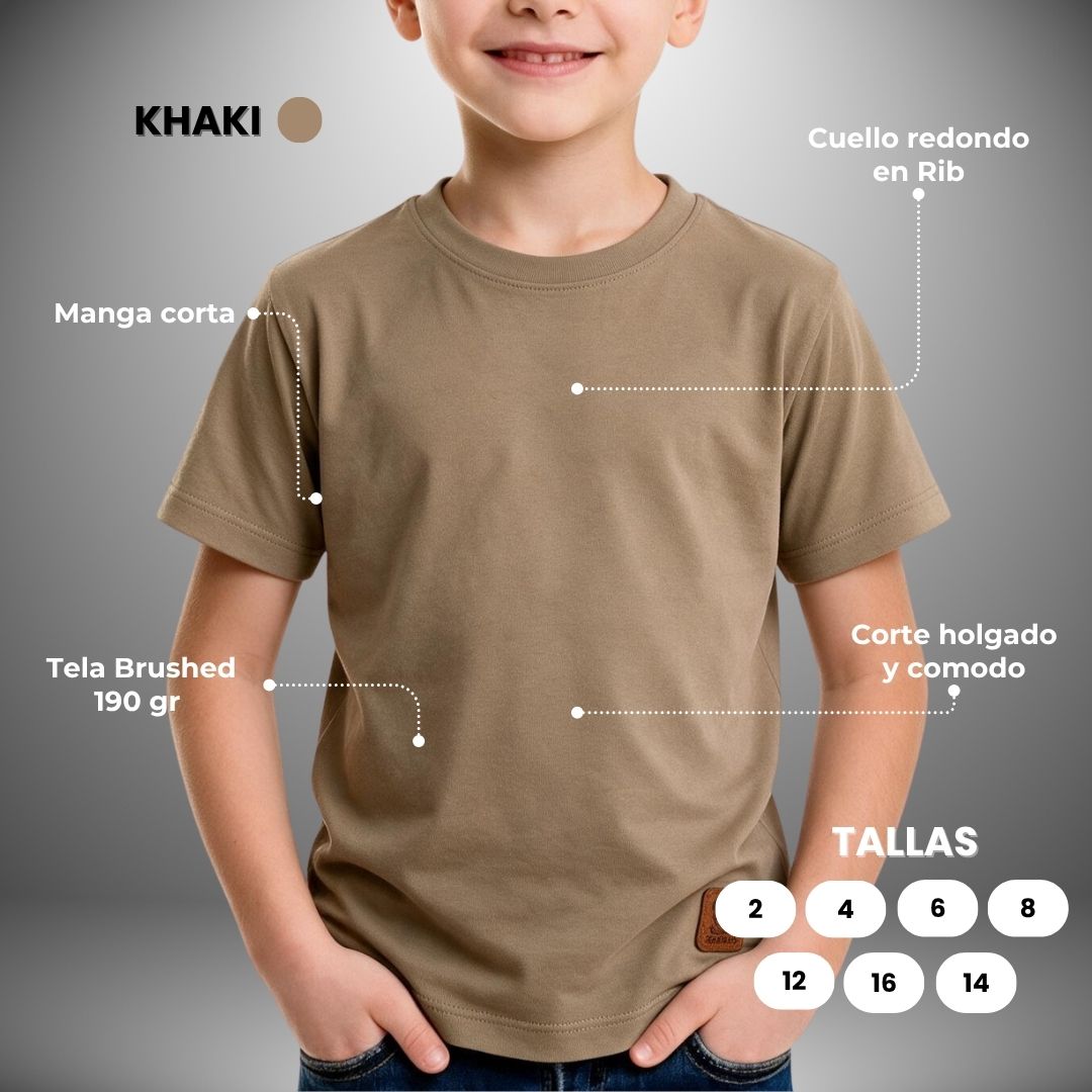 CAMISETA BASIC KIDS PACK DE 3 (LLEVA PACK DE 3, 4 Y 5)
