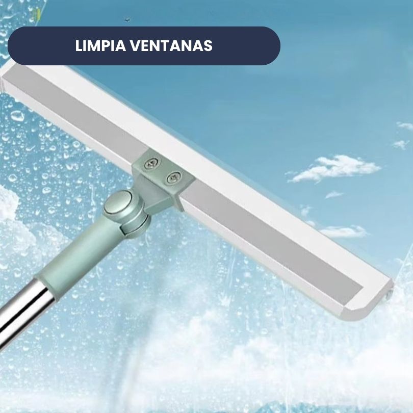 Escoba Mágica | Limpiador multifuncional | Cuchilla de silicona ajustable | Cabezal giratorio 180°