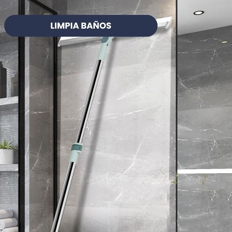 Escoba Mágica | Limpiador multifuncional | Cuchilla de silicona ajustable | Cabezal giratorio 180°