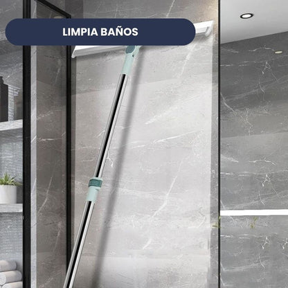 Escoba Mágica | Limpiador multifuncional | Cuchilla de silicona ajustable | Cabezal giratorio 180°