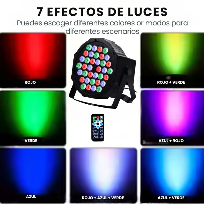 Luz Estrober Dmx 36 - Led Activada Por Sonido DJ