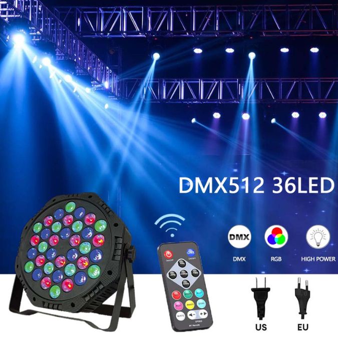 Luz Estrober Dmx 36 - Led Activada Por Sonido DJ