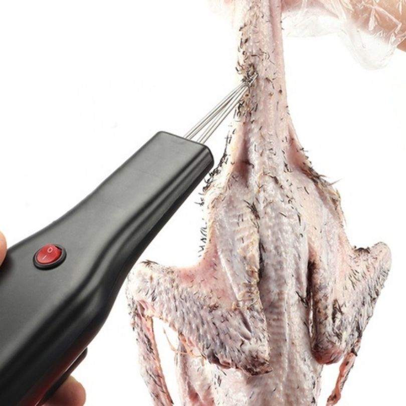 DISPOSITIVO ELÉCTRICO PARA QUITAR PLUMAS DE AVE Y PELOS DE CERDO - CON CABLE ELÉCTRICO