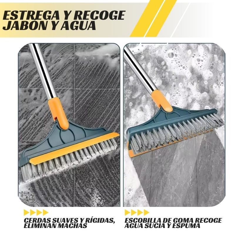 Cepillo 3 en 1 Súper Limpieza – Llega donde otros no llegan, sin agacharte ni esforzarte