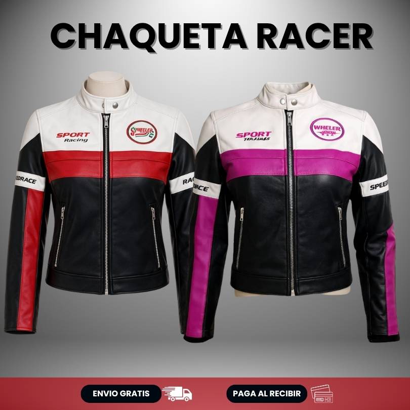 CHAQUETA MOTERA RACING ELITE FEMENINA