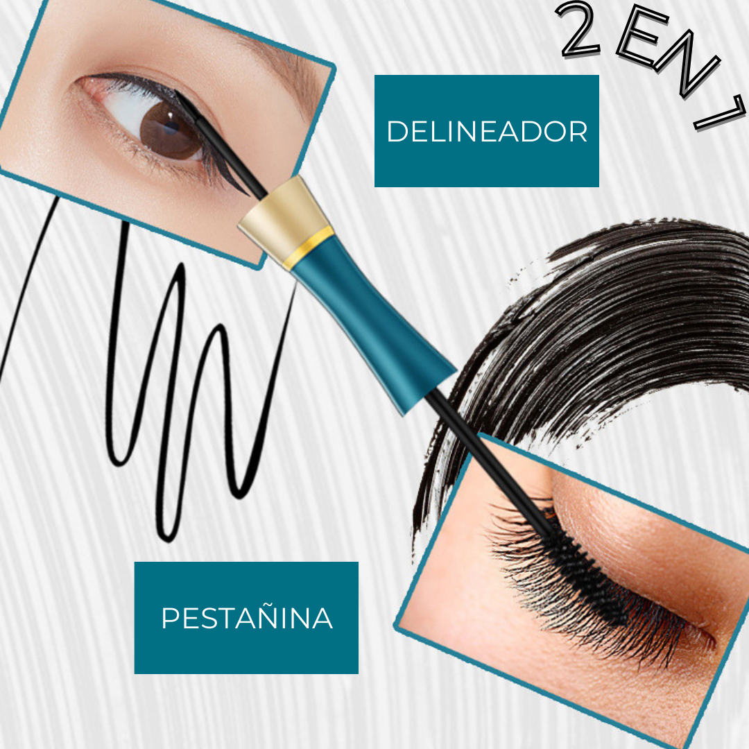 2 EN 1 DELINEADOR + PESTAÑINA 3D