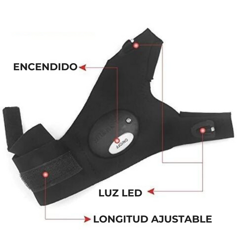 Guantes Con Luces Led Impermeables