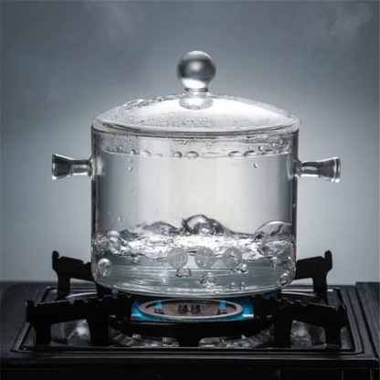 Olla de Vidrio Templado Premium Resistente al Calor – Cocina Saludable con Estilo y Resistencia