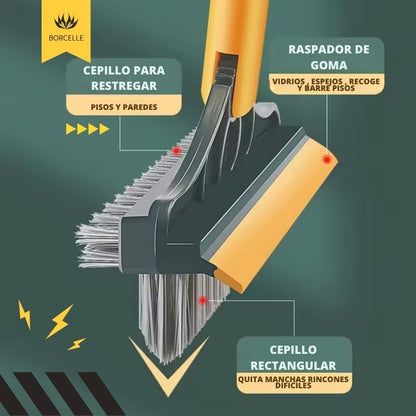 Cepillo 3 en 1 Súper Limpieza – Llega donde otros no llegan, sin agacharte ni esforzarte