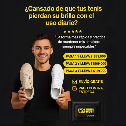 Toallas humedas para limpiar zapatos - Mantén tus zapatos siempre impecables en segundos