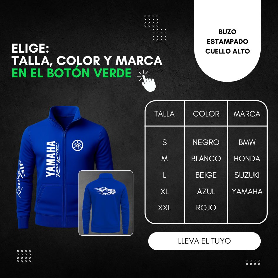 Buzo Moto Cuello Alto - El estilo que impone y te protege