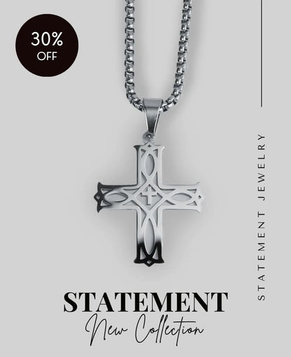 COLLAR CON CRUZ STATAMENT - EL COLLAR QUE CUENTA TU HISTORIA