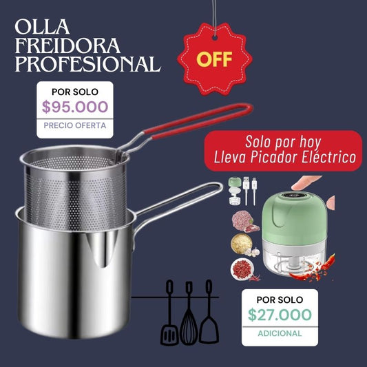 Olla Freidora Profesional Multifuncional – La aliada perfecta para cocinar fácil, rápido y seguro.
