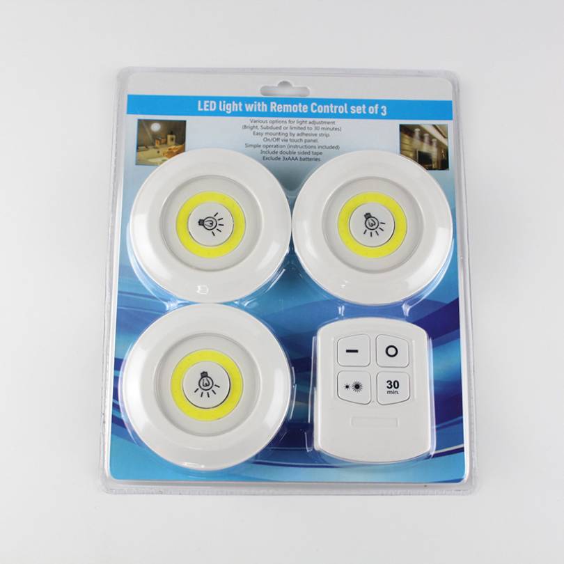 LAMPARAS LUZ LED TACTIL INALÁMBRICA SET X3 CONTROL REMOTO