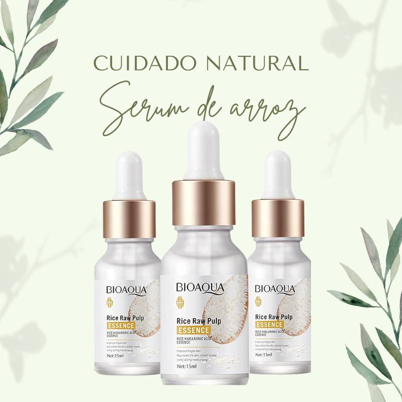 Sérum de pulpa de arroz blanco con Ácido Hialurónico