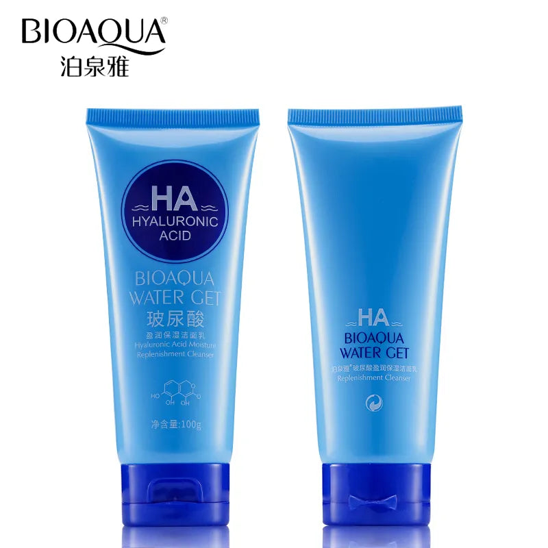 COMBO RUTINA DE LIMPIEZA ACIDO HIALURONICO BIOAQUA (JABÓN, CREMA, MASCARILLA Y TÓNICO)