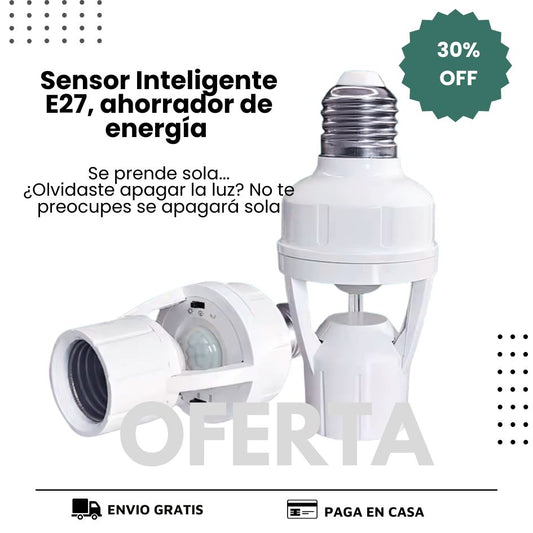 Sensor Inteligente E27 - Se Prende Solo Cuando Tu Llegas y se Apaga Cuando Te Vas