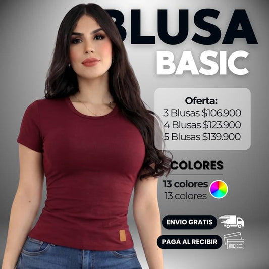 BLUSA BASIC - PACK DE 3 (LLEVA PACK DE 4 Y 5)